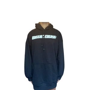 Black Billie Eilish Women’s Hoodie Name On Front And Picture On Back Size Large